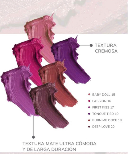 Labial LĂquido Matte Farmasi 15 Baby Doll 15ml