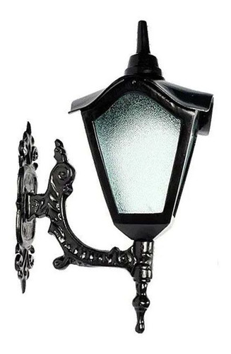 Luminária Colonial Romana Menor Com Braço Em Alumínio 47cm