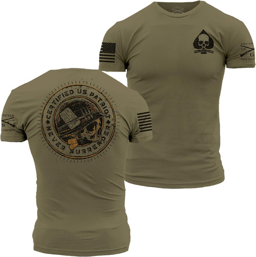 Camiseta Para Hombre Estilo Grunt Patriot Seal (verde Milita