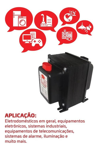 Transformador Bivolt 110 220 P/ Adegas De Vinho De Até 200w Preto