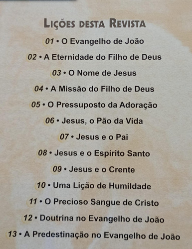 Revista Escola Bíblica Jesus O Filho De Deus: Evangelho De João, De Arival Dias Casimiro. Escola Bíblica Editorial Socep, Capa Mole Em Português