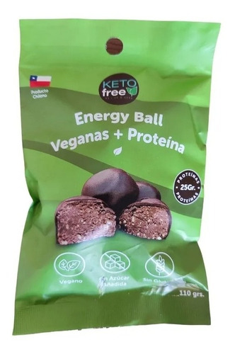 Energy Ball Con Proteina Vegana - 2 Bolitas Keto - Ketofree