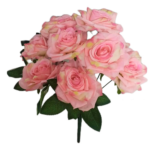 Ramo Rosas Premium 9 Flores Artificiales Cada Flor 10 Cm