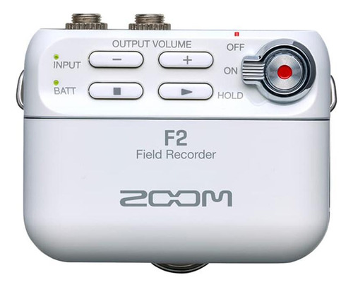 Gravador De Campo Zoom F2 White Com Microfone Lavalier