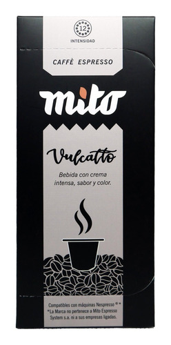Café Mito vulcatto en cápsula Nespresso caja de 10 cápsulas
