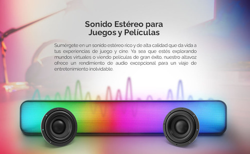 Barra De Sonido Bluetooth Con Micrófono Getttech Negro 16 Khz