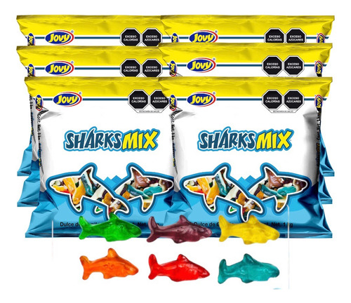 Gomitas Tiburón Frutas Colores 7 Kg Shark Mix Jovy