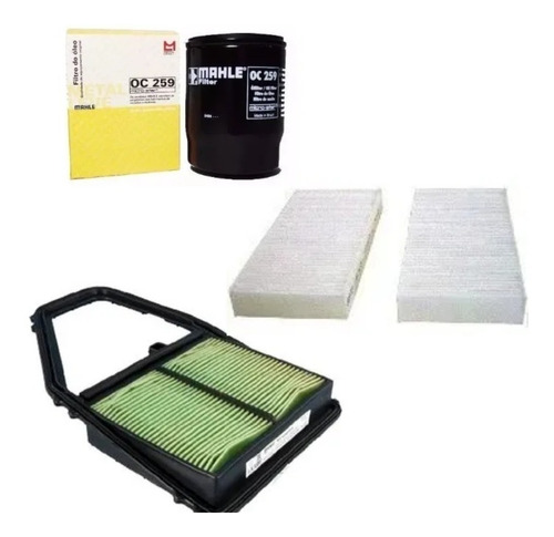 Filtro De Ar + Cabine + Oleo Honda Civic 1.7 2001/2005 Mahle