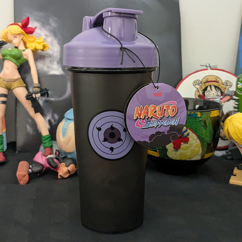 Shaker Naruto Sasuke Sharingan 650ml Termo Mezclador Naranja Konoha