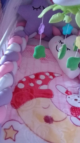 Chichonera Trenzada 4 Mt Más 3 Almohadones Con Formas