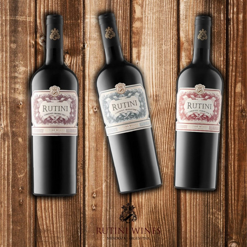 Imagen 3 de 10 de Vino Rutini Coleccion X 3 Para Regalar - Estuche Regalos