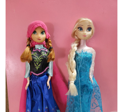 Muñecas Elsa Y Ana Con Olaf