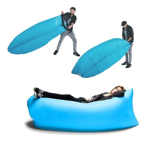 Imagen 3 de 10 de Cama Inflable Resistente Lazy Bag S240x70cm