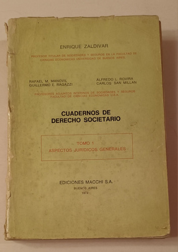 Cuadernos De Derecho Societario - Enrique Zaldivar