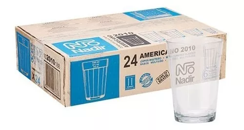 Jogo de Copos Americano Nadir com 24 Unidades 190ml