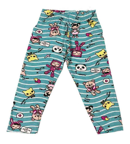 Imagem 8 de 10 de Kit 5 Calça Legging Infantil Menina Roupa Atacado