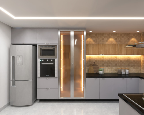 Projeto Cozinha Design De Interiores + Detalhamento