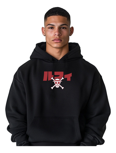 Sudadera Hombre Luffy Hoodie One Piece Loose Fit