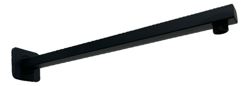 Brazo Ducha Cuadrada Negro Mate 40cm Acero Inoxidable