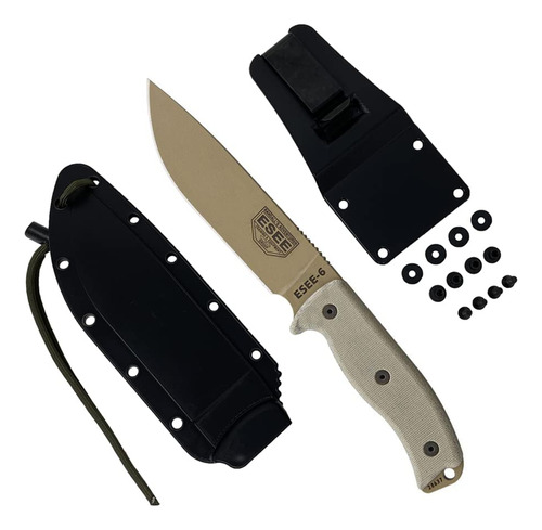 Esee Knives - Cuchillo De Hoja Fija 6p Con Funda De Polímero