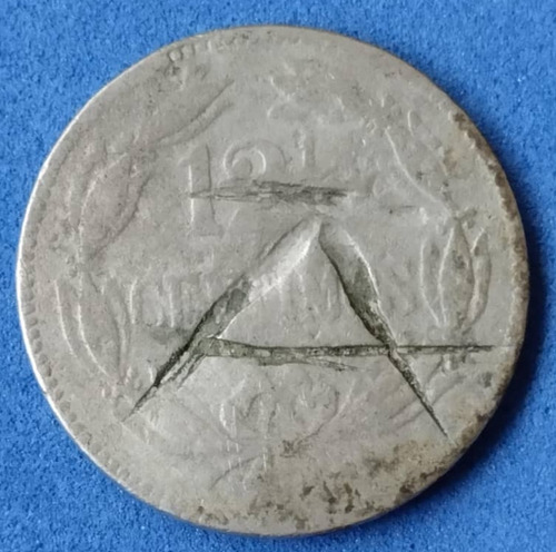 Moneda De 12,5 Céntimos Locha 1938, Con Resello