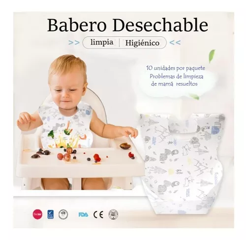 Baberos Desechables Impermeables Para Bebés