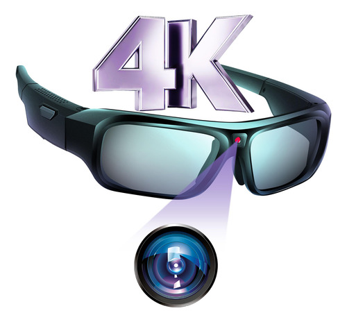 Gafas De Cámara 4k Yycamus Con Lentes Uv Y Batería 800mah