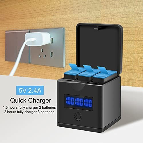 Imagen 4 de 6 de Cargador Para Baterias De Gopro Hero 8, 7, 6, 5 (3 Canales)