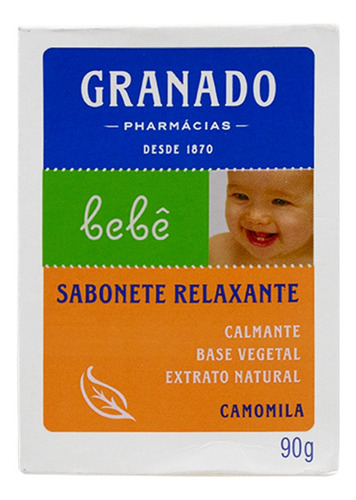 Sabonete Em Barra Camomila Bebê Granado Base Vegetal 90g