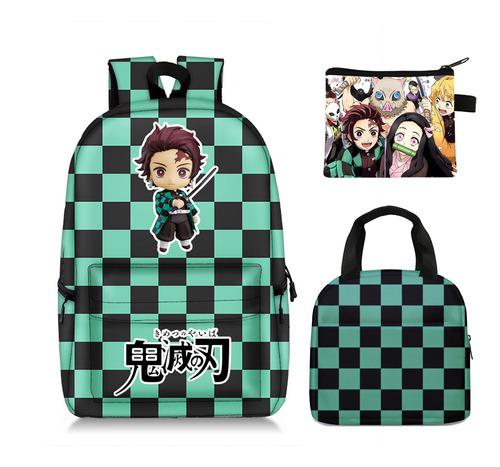 Juego De Mochila Infantil Anime Demon Slayer De 3 Piezas