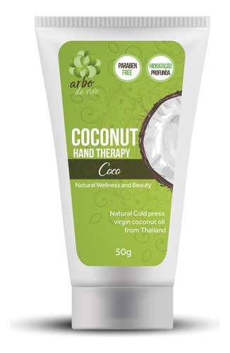 Creme Hidratante De Mãos - Óleo De Coco Orgânico Premium-50g
