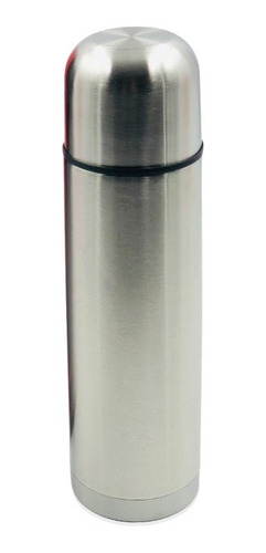 Termo Bala Acero Inox 0,5 Medio Litro Tapon Matero Gris