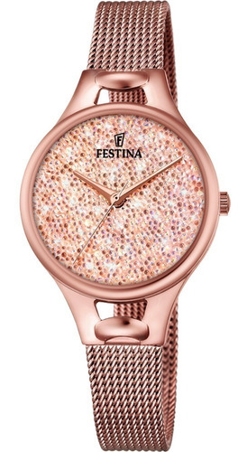 Reloj Festina Rosé De Dama Con Cristales Swarovski F20333