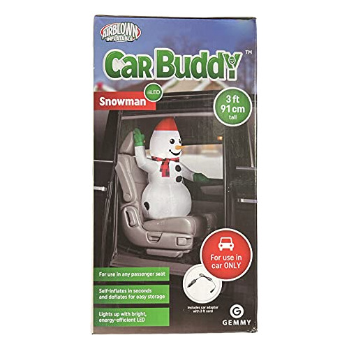 Muñeco De Nieve Inflable Coche  Car Buddy , Blanco