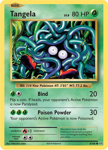 Cartas Pokemon Tangela 8/108  Español Evolutions Evo