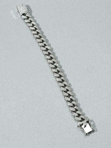 Brazalete B Hip Hop Para Hombre, Cadena Con Diamantes De Imi