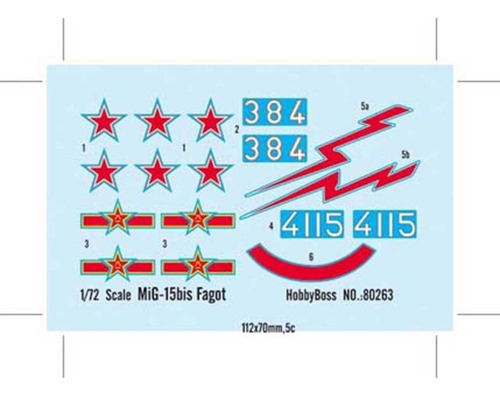 Maqueta avion mig15 fagot 1/72 Hobby Boss 80263 para armar