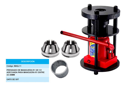 Maquina De Prensar Manguera 50 Toneladas 22-38mm