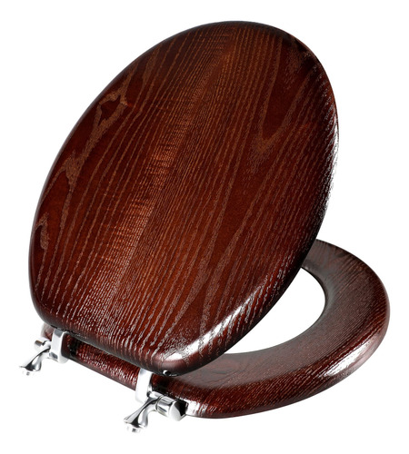 Angel Shield - Asiento De Inodoro De Chapa De Madera Natural