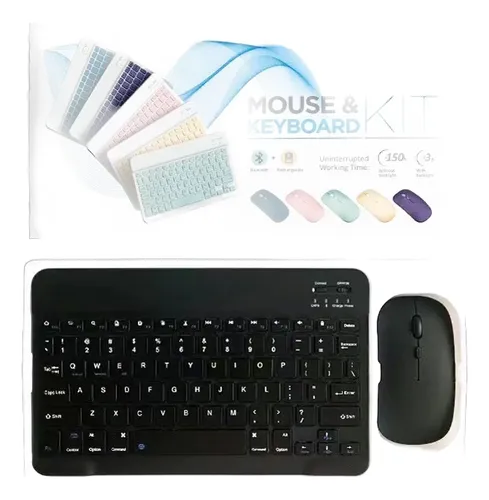 Combo De Teclado Y Mouse Inalambrico Bt + Obsequio Pad Mouse