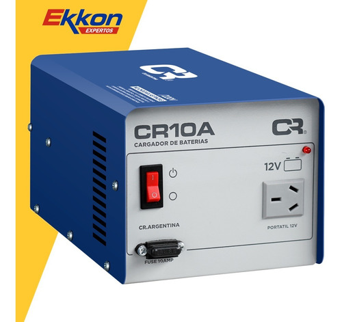 Cargador Bateria Cr 10amp 12v Carga Fija Auto Moto Lancha
