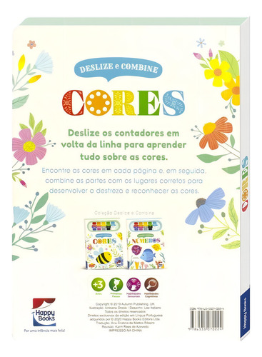 Deslize e combine: Cores?, de Autumn Publishing. Editorial Happy Books, capa dura em português, 2022