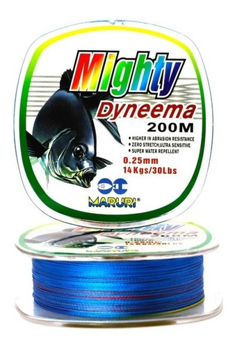 Linha Multifilamento Multicolor 0,25mm Maruri Dyneema 200m