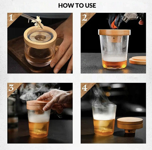 Kit Trago Ahumador Coctel Whisky Bourbon Versión Mejorada