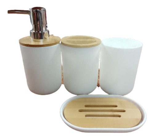 Set Accesorios De Baño Porta Cepillo Vaso Jabonera Dispenser