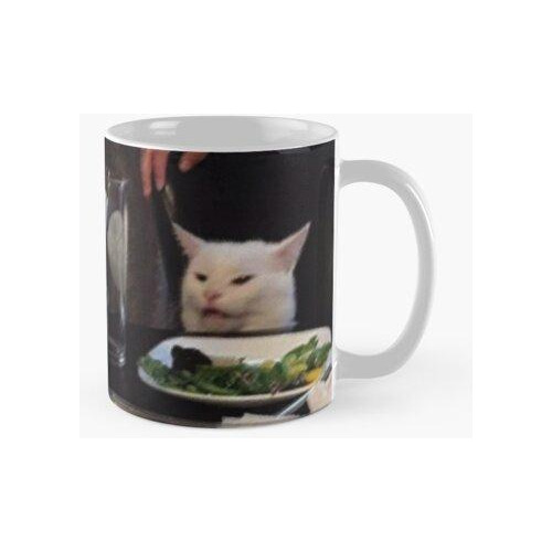 Taza Mujer Gritándole Gato Meme Calidad Premium