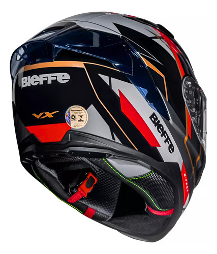 Capacete Feminino Masculino Bieffe B-fast Vx Com Óculos Vermelho Tamanho 62