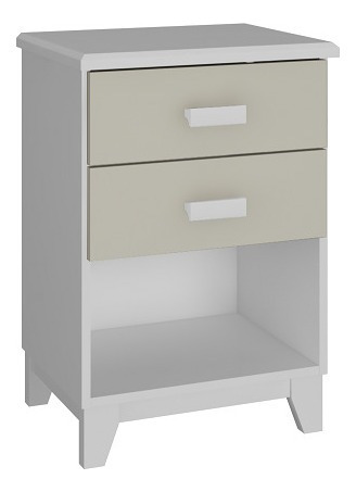 Mesa Cabeceira Guarapari 2 Gavetas Branco/off White