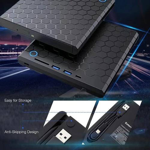 Unidad Externa De Cd Y Dvd Para Pc, Portátil, Grabadora, Lec