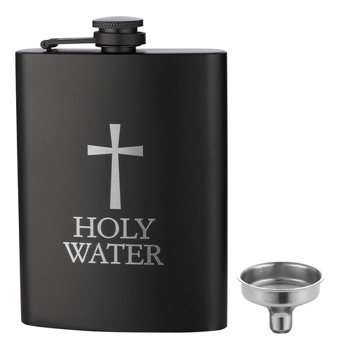 Holly Water, Jxs - Frasco De Acero Inoxidable 18/8304 Negro 